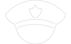 Polis şapkası dxf dosyası
