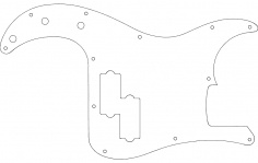 Pbass Plate dxf Dosyası