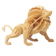 Lazer Kesim Aslan 3D Puzzle Modeli