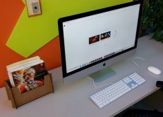 Lazer Kesim Karton Dergi Sergileme Standı DXF Dosyası