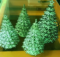 Lazer Kesim Noel Ağacı 3mm SVG Dosyası