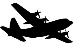 C-130 Silüeti dxf Dosyası