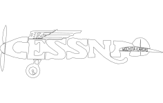 Cessna Sekiz İnç DXF Dosyası