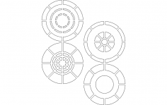 Çemberler dxf Dosyası