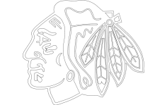 Chi-town Hawk (Chicago Blackhawks) dxf Dosyası