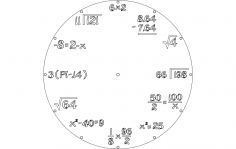 Saat Matematiği dxf Dosyası