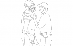Çoban ve Ben Lineart dxf Dosyası