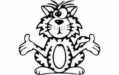 Şaşı kedi dxf dosyası