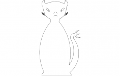 Kedi şeytanı dxf dosyası