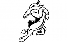 Denver Broncos Logosu dxf Dosyası