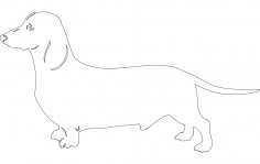 Köpek dachshund dxf dosyası