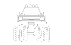 4x4 Ön dxf Dosyası