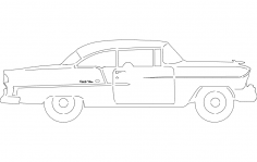 55 Chevy Bel Air DXF Dosyası