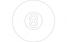 8 topu DXF dosyası