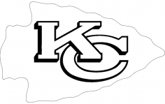 2000px Kansas City Chiefs Logo SVG DXF Dosyası