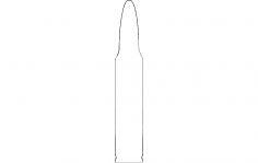 223 Kalibre Kartuş dxf Dosyası