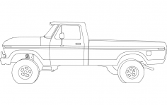 78 Ford Pickup 17 inç dxf Dosyası