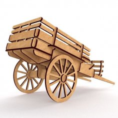 Kontraplaktan Telezhka (Araba 3D Puzzle) dxf Dosyası