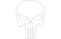 The Punisher Kafatası Silüeti dxf Dosyası