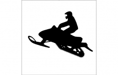 Kar Motosikleti Silueti dxf Dosyası