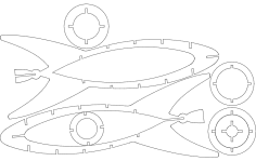 Roket 3D Model dxf Dosyası