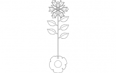 Gül Bitkisi dxf Dosyası