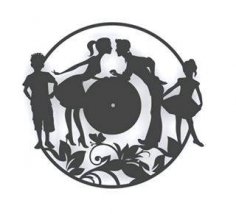 Vinil saat dxf dosyası