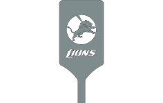 Spatula üzerinde Aslan Logosu dxf Dosyası