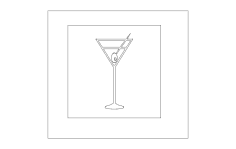 Martini Dekorasyonu dxf Dosyası