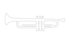 Trompet Silueti dxf Dosyası