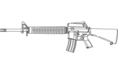 M16 Tüfeği dxf Dosyası