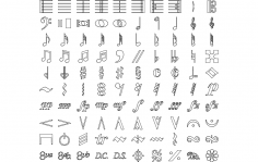 Müzik Sembolleri dxf Dosyası