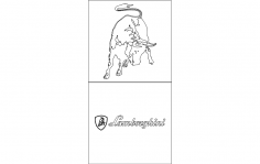 Lamborghini Logo 2 dxf Dosyası