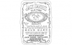 Jack Daniel's Tennessee Viskisi 2 dxf Dosyası
