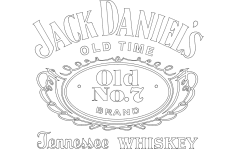 Jack Daniel’s Tennessee Viski logosu dxf Dosyası