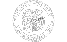 Jeep Cherokee Amblemi dxf Dosyası