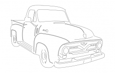 55 Ford Pu DXF Dosyası