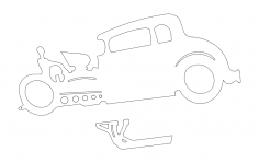 Hot Rod DXF Dosyası