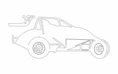 Sprint Araba 2 dxf Dosyası