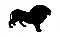 Aslan Silüeti dxf Dosyası