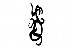 Alev Heykeli 116×43 dxf Dosyası