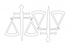 2 adalet terazisi 49x52 dxf Dosyası
