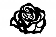 Rosa 80x70 MDF 6mm f3mm dxf Dosyası