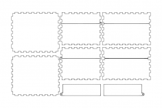 Menteşeli kutu dxf dosyası