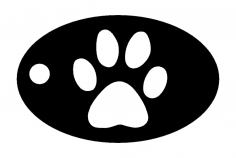 Köpek Patiği Anahtarlık dxf Dosyası