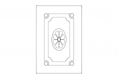 Kapı Süsü 4 dxf Dosyası