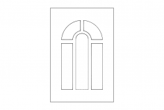 Kapı Süsü 4 dxf Dosyası