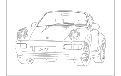 Porsche DXF Dosyası