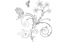 Çiçek Deseni dxf Dosyası