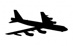 B 52 Uçağı Vektör dxf Dosyası